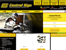 Tablet Screenshot of controlgraphics.com.br
